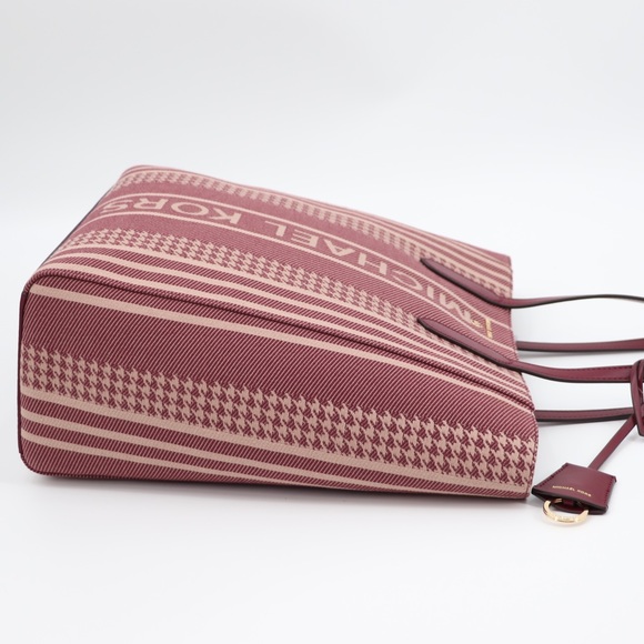 New Michael Kors Sinclair Large North South Shopper Tote Dark Berry Authentic - Picture 7 of 13